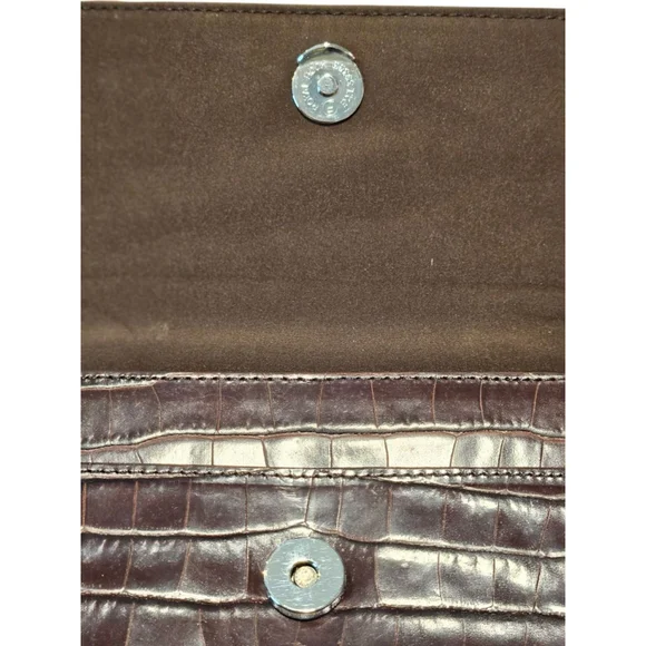 Enzo Angiolini Croc-Embossed Crossbody Bag in Brown - Picture 8 of 16